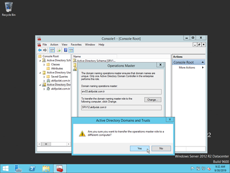 Server 2003 Kurulu Sunucunun FSMO Rollerinin Server 2012’ye Aktarma İşlemi, Akif Polat
